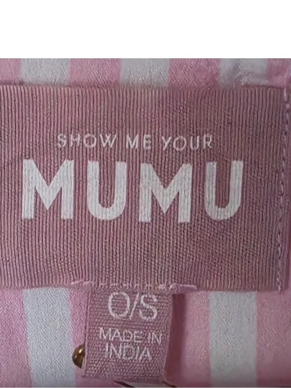 Show Me Your Mumu Harlow robe pink satin stripe coquette glam loungewear chic OS